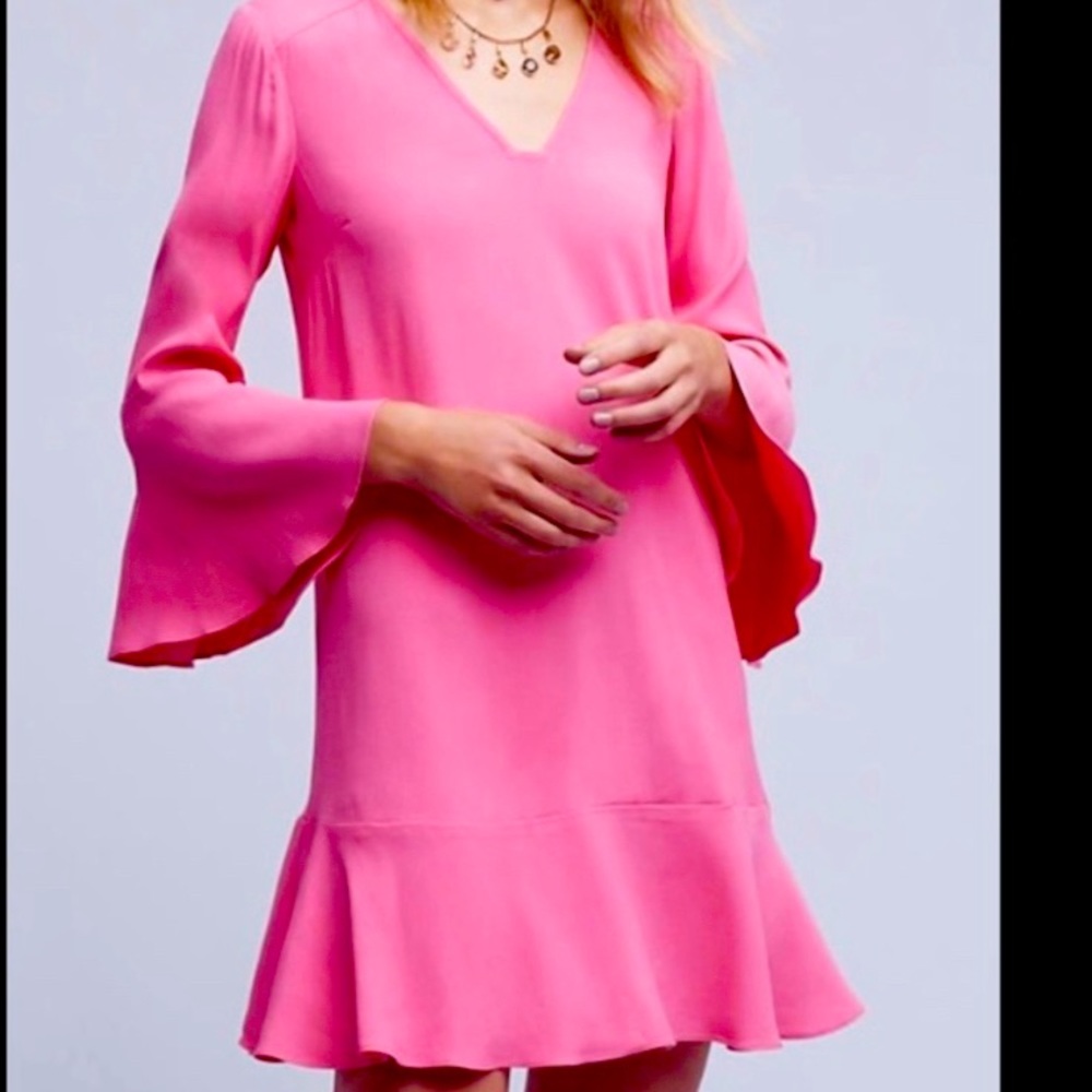 Anthropologie HD in Paris pink dress